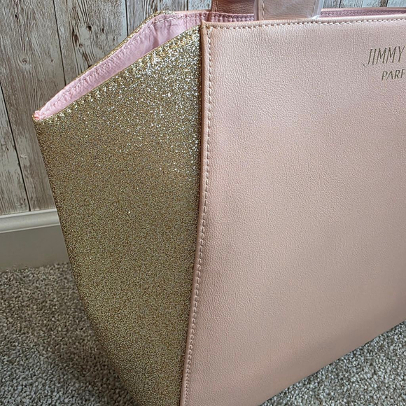 Jimmy Choo sparkling gold, pink tote bag - Picture 8 of 10